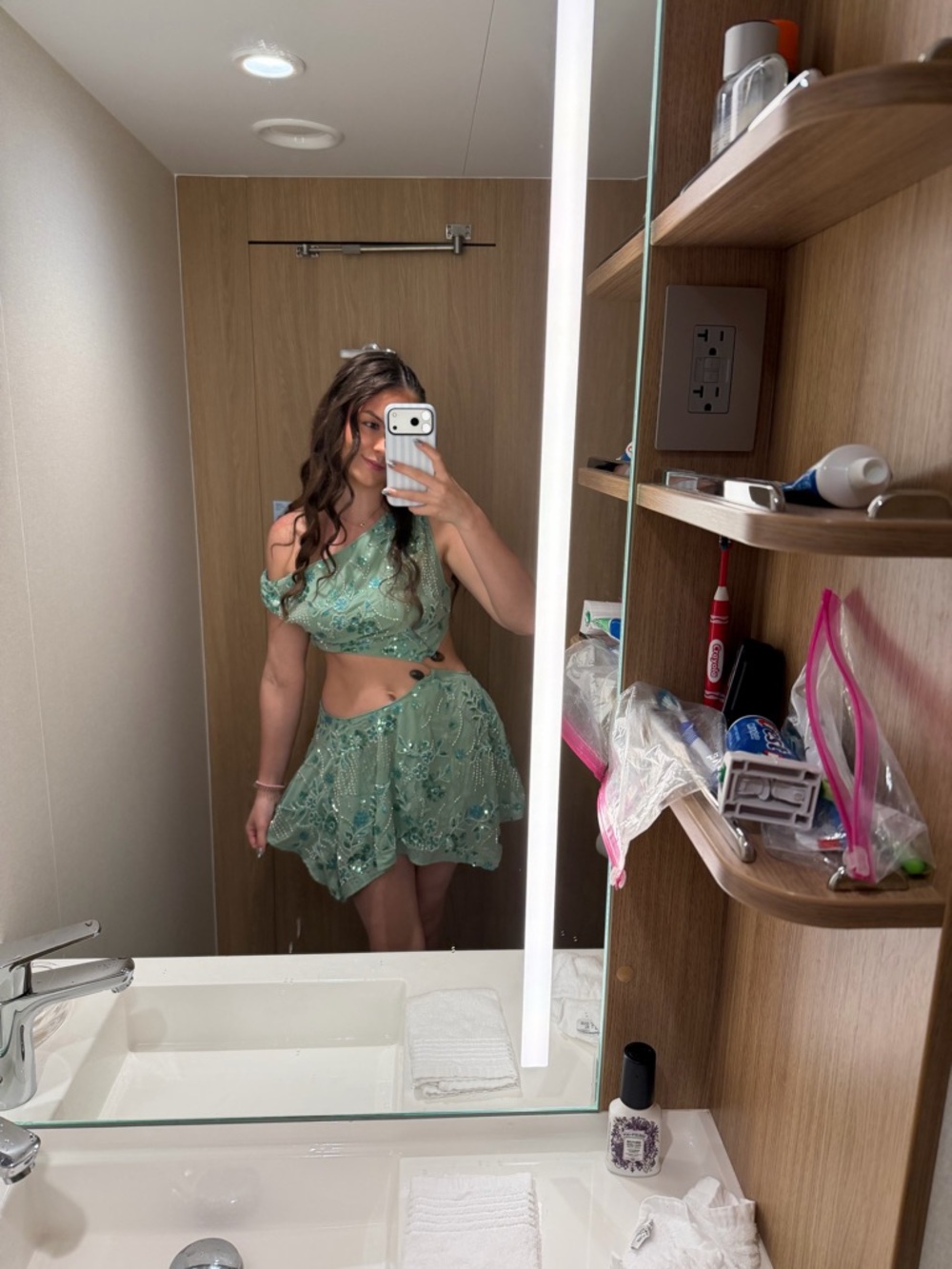 Embellished Sage Green Peppermayo Dress